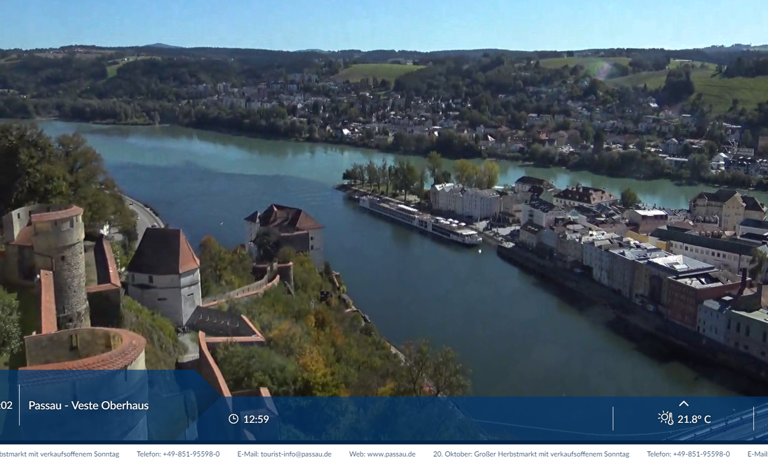 Webcam: Blick auf Passau