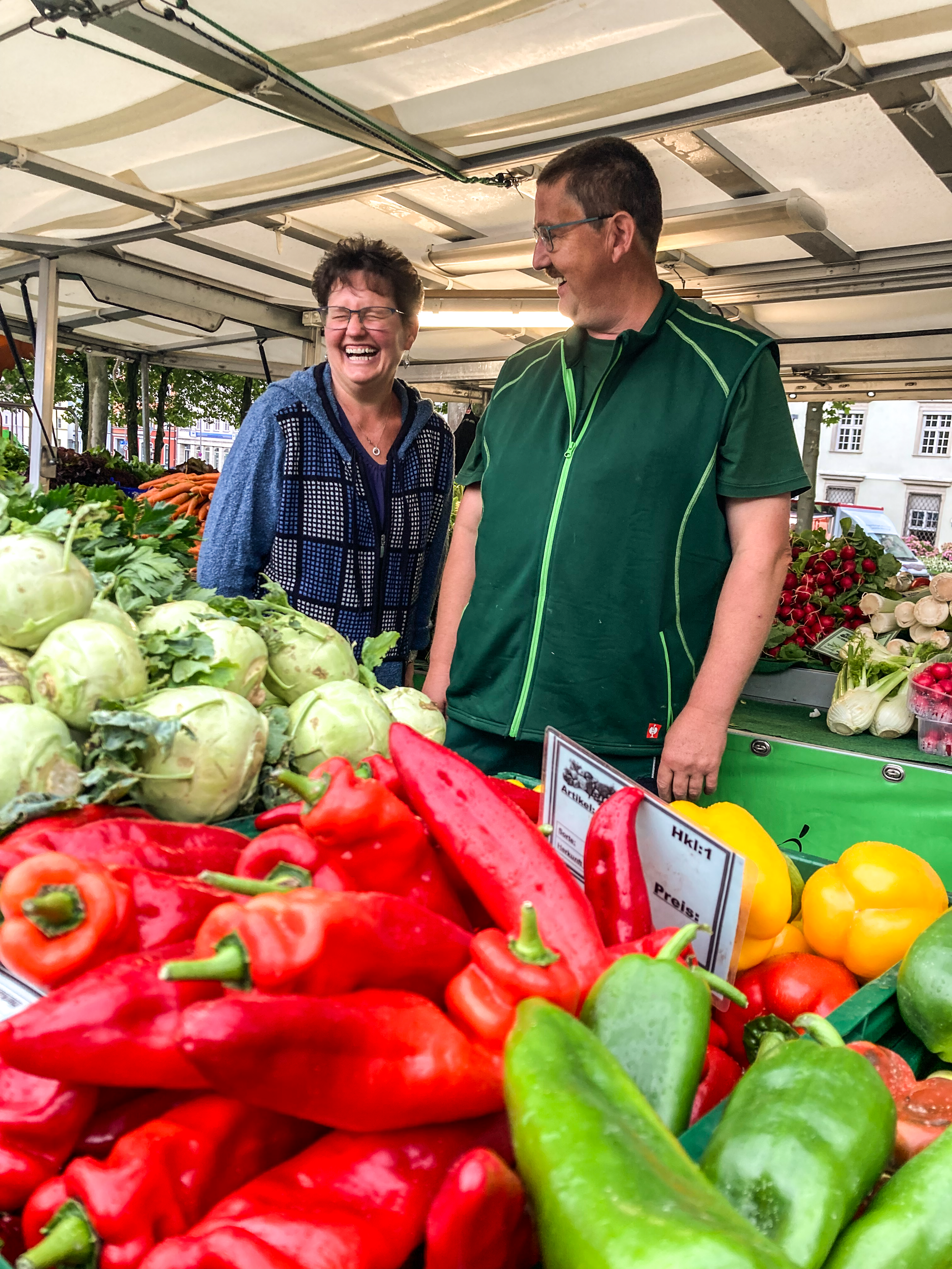 Wochenmarkt-Gesichter